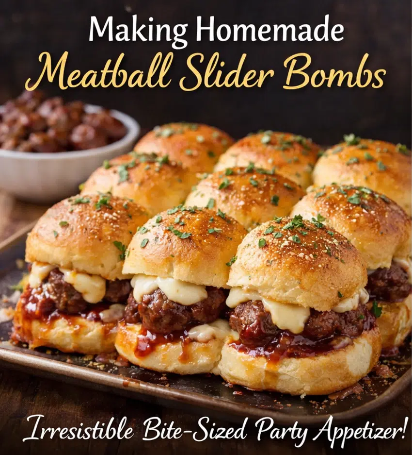 Making Homemade Meatball Slider Bombs 1 homemade meatballs